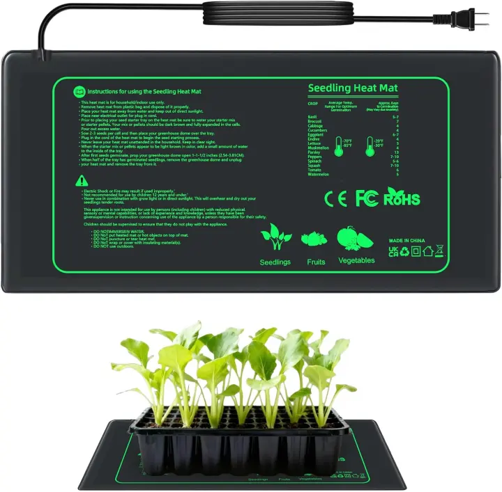 10in x 20.75in Seedling Heat Mat — Waterproof Germination Heating Pad